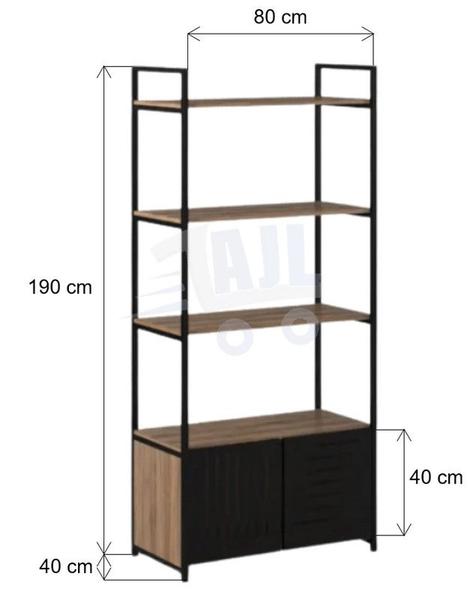 Imagem de Estante para cozinha compacta moderna estilo industrial 5 prateleiras