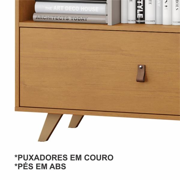 Imagem de Estante para Livros 1 Gaveta Retrô 179cmx91cm Giga JCM Móveis