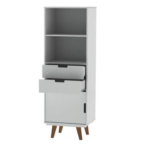 Imagem de Estante para Livros 1 Porta 2 Gavetas 162cmx55cm Paris Retrô