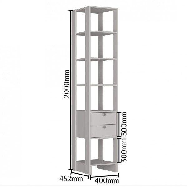 Imagem de Estante para Livros 2 Gavetas 5 Nichos Yes