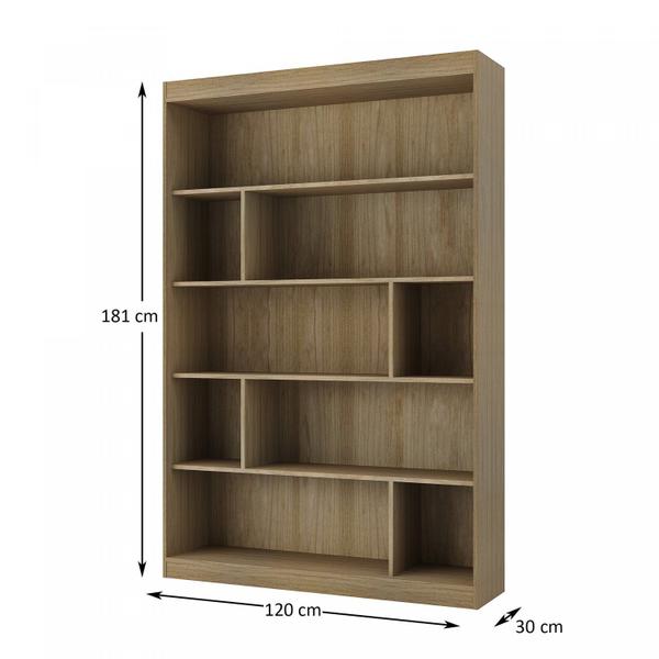 Imagem de Estante para Livros 4 Prateleiras 181cmx120cm Home Office Espresso Móveis