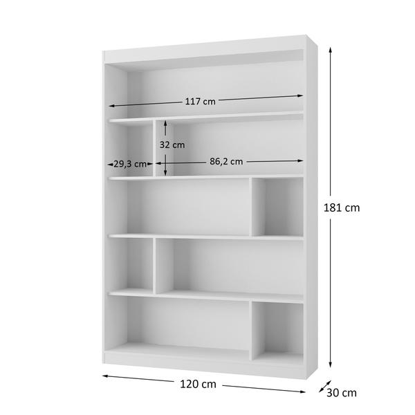 Imagem de Estante para Livros 4 Prateleiras 181cmx120cm Home Office Espresso Móveis