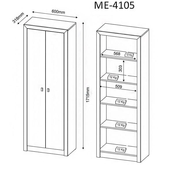 Imagem de Estante para livros e escritório Multiuso com 2 Portas