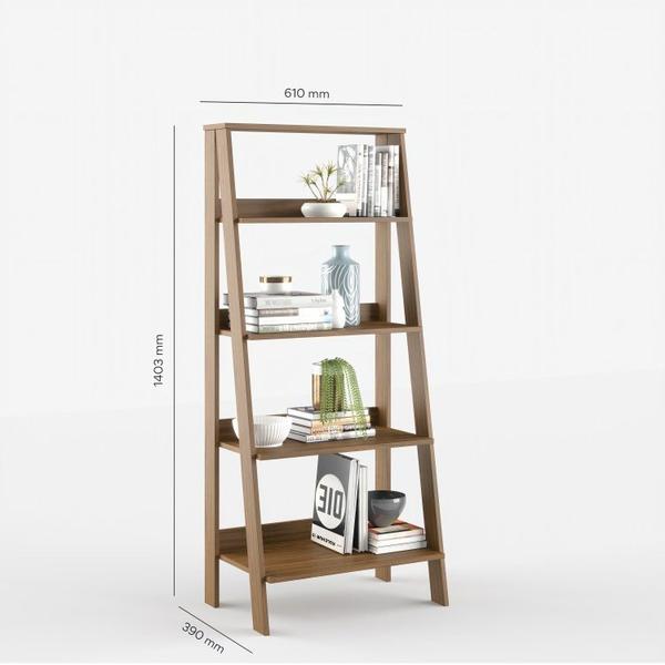 Estante para Livros Escada 140cmx122cm 4 Prateleiras Tok Yescasa Imagem de Estante para Livros Escada 140cmx122cm 4 Prateleiras Tok Yescasa