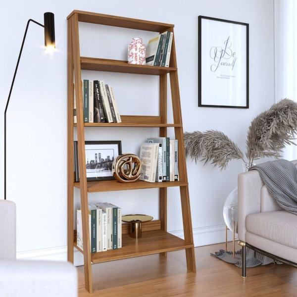 Estante para Livros Escada 140cmx122cm 4 Prateleiras Tok Yescasa Imagem de Estante para Livros Escada 140cmx122cm 4 Prateleiras Tok Yescasa