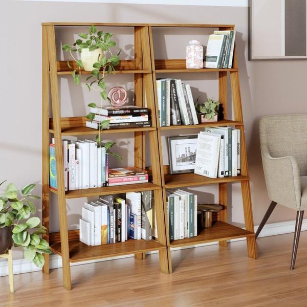 Estante para Livros Escada 140cmx122cm 4 Prateleiras Tok Yescasa Imagem de Estante para Livros Escada 140cmx122cm 4 Prateleiras Tok Yescasa