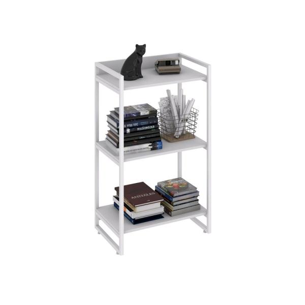 Imagem de Estante para Livros Industrial 104cmx60cm 3 Prateleiras Kuadra