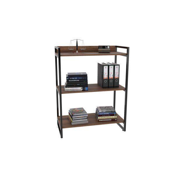 Imagem de Estante para Livros Industrial 104cmx80cm 3 Prateleiras Kuadra