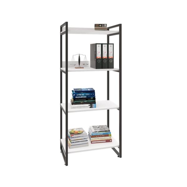 Imagem de Estante para Livros Industrial 145cmx60cm 4 Prateleiras Kuadra