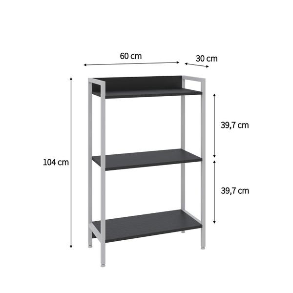 Estante para Livros Industrial 3 Prateleiras 104cmx60cm Active Yescasa Imagem de Estante para Livros Industrial 3 Prateleiras 104cmx60cm Active Yescasa
