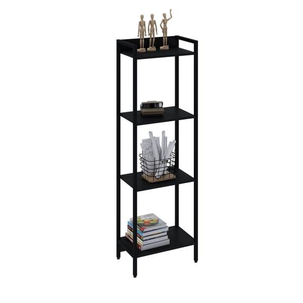 Imagem de Estante para Livros Industrial Aço Multiuso 4 Prateleiras 146cmx45cm Active Yescasa