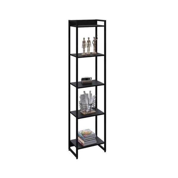 Imagem de Estante para Livros Industrial Multiuso 5 Prateleiras 187x45cm Dynamica Yescasa