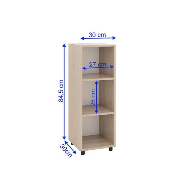 Imagem de Estante para Livros Modular 3 Nichos Austin