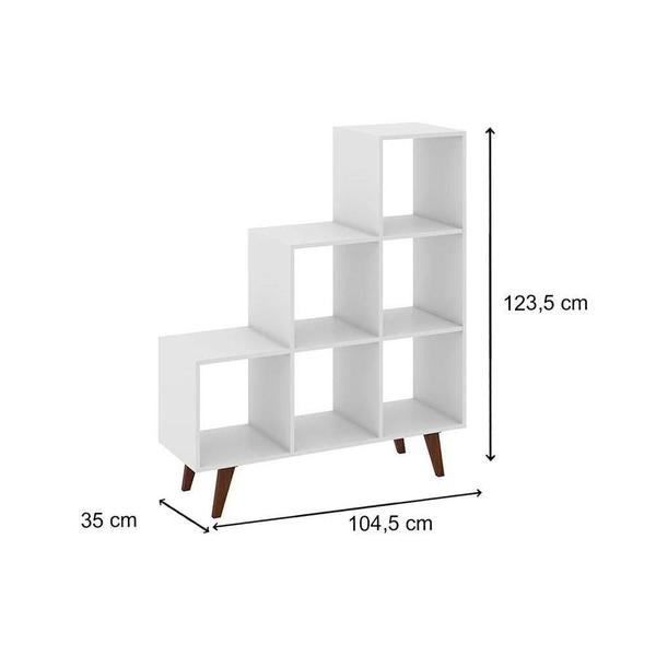 Imagem de Estante para Sala RT3147 c/ 5 Nichos Rustico - Movelbento