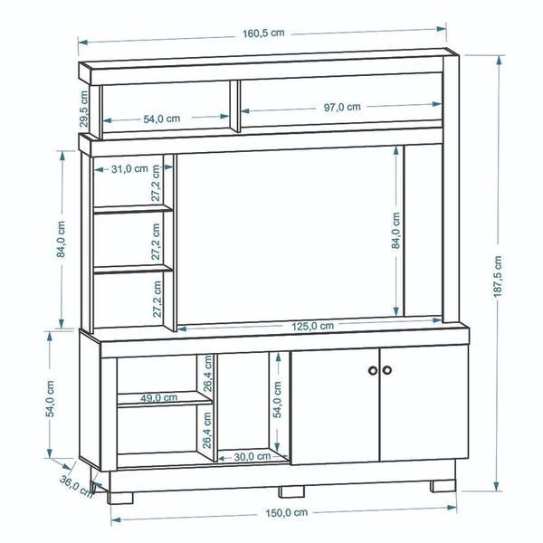 Estante para TV e Home Theater até 50 Polegadas 160CMX188CM 2