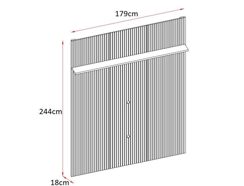 Imagem de Estante Piso-Teto New Interlagos para TV de até 65 polegadas - Off White - Madetec