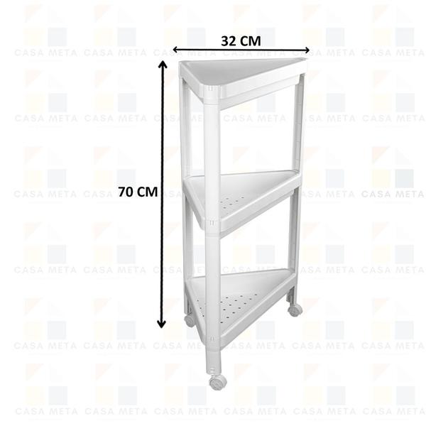 Imagem de Estante Plástica 3 Prateleiras Resistente Triangular Ordene