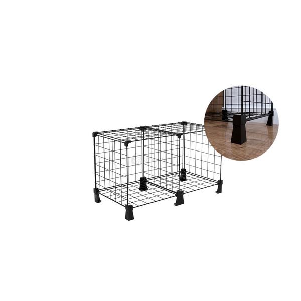 Estante Prateleira Aramada 02 Nichos com 30cm Profundidade Preto ou Branco - IGUANNA Imagem de Estante Prateleira Aramada 02 Nichos com 30cm Profundidade Preto ou Branco
