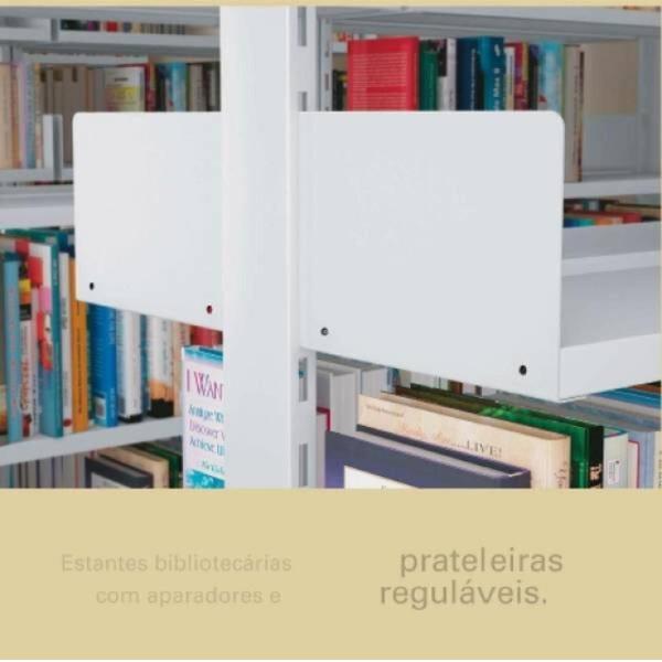 Imagem de Estante Prateleira Biblioteca de PAREDE para livro com 6 Bandejas 1,98x0,92x0,30m NOBRE