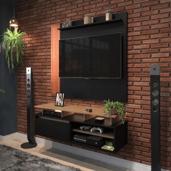 Imagem de Estante Rack Estilo Industrial Conjunto Estante Painel Tv