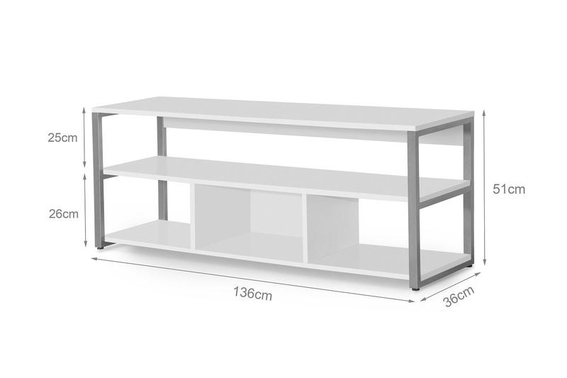 Imagem de Estante Rack Roma Estilo Industrial Com Pés De Ferro Bronze