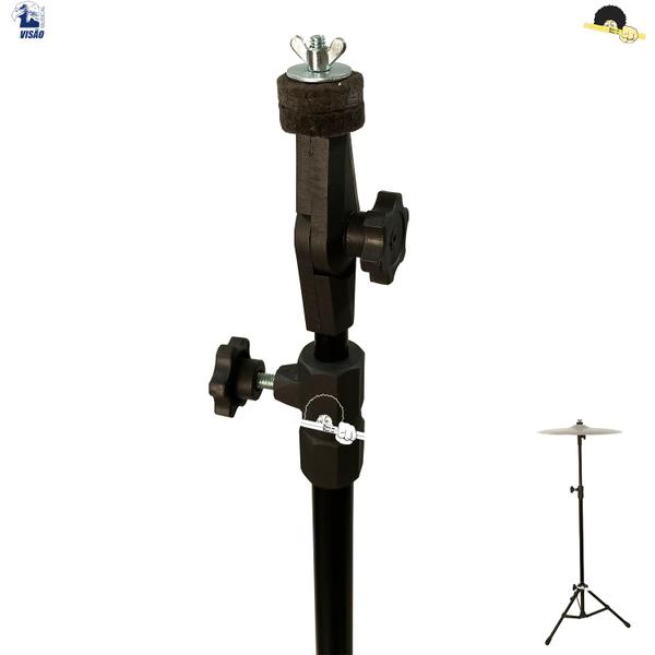 Estante RETA para Prato de bateria - VISÃO PPBR-BK Black em pintura eletrostática Imagem de Estante RETA para Prato de bateria - VISÃO PPBR-BK Black em pintura eletrostática