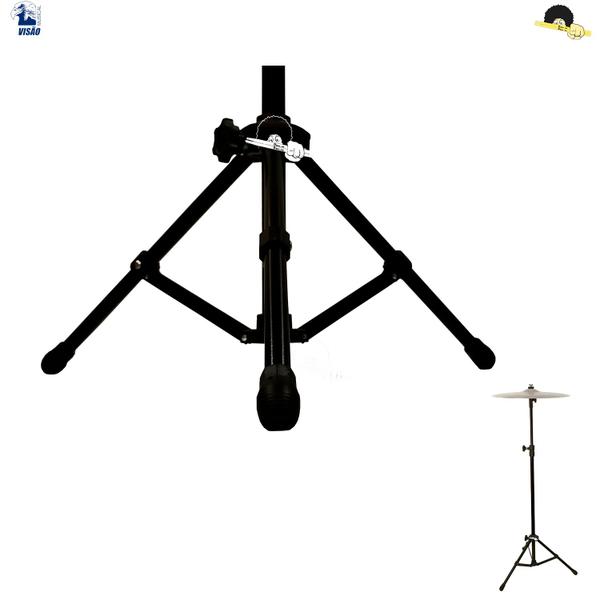 Estante RETA para Prato de bateria - VISÃO PPBR-BK Black em pintura eletrostática Imagem de Estante RETA para Prato de bateria - VISÃO PPBR-BK Black em pintura eletrostática