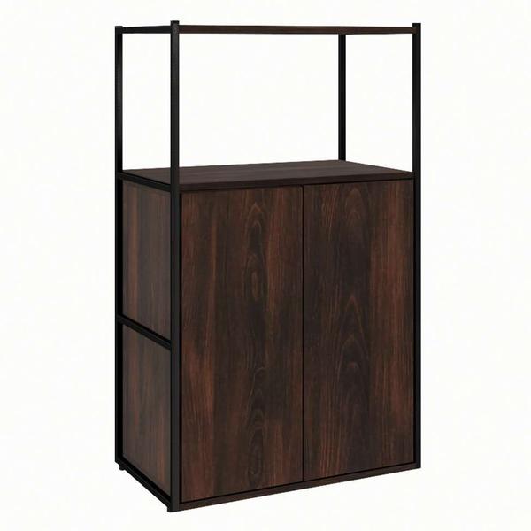 Estante Shelf 2 PT Marsala e Preta 105 cm - GEBBWEB Imagem de Estante Shelf 2 PT Marsala e Preta 105 cm