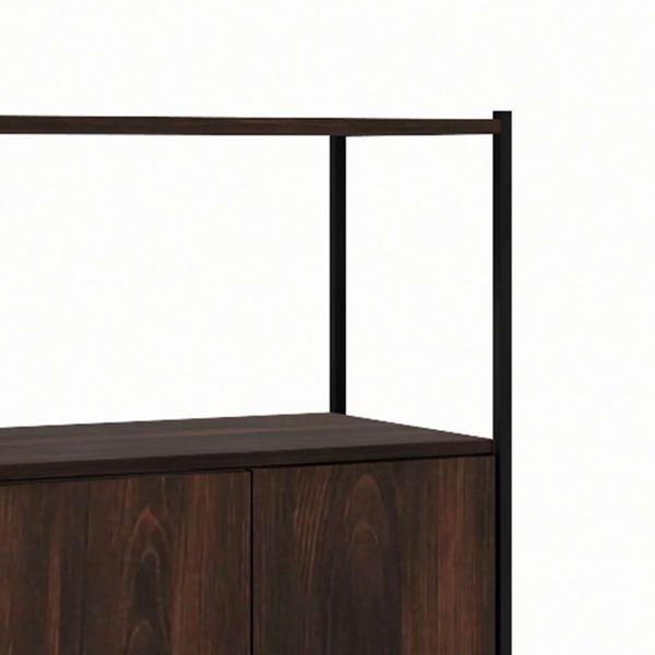 Estante Shelf 2 PT Marsala e Preta 105 cm - GEBBWEB Imagem de Estante Shelf 2 PT Marsala e Preta 105 cm