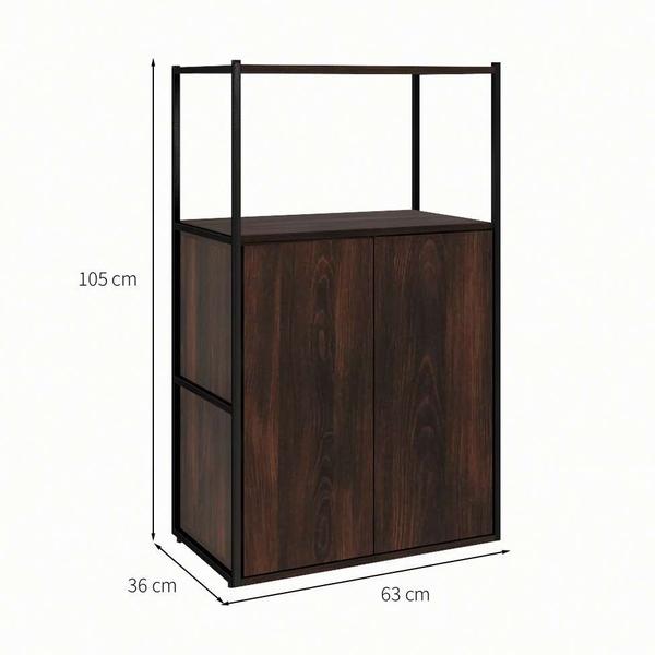 Imagem de Estante Shelf 2 PT Marsala e Preta 105 cm