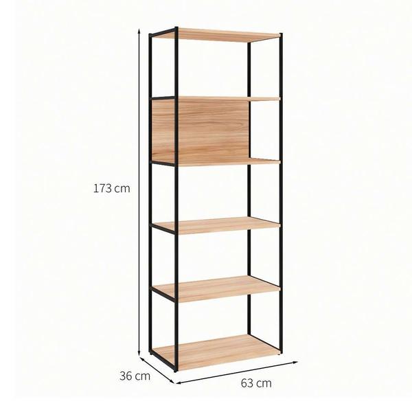 Imagem de Estante Shelf Calvi e Preta 173 cm