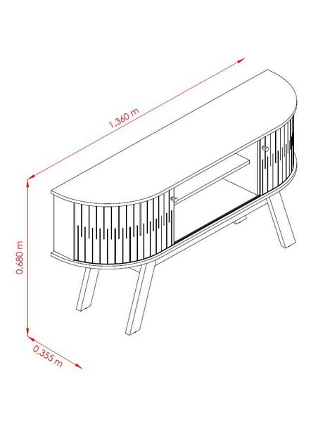 Imagem de Estante Silverstone Para TV até 65 Polegadas Naturale e Off White - Madetec