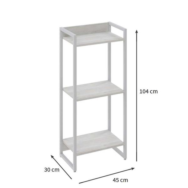 Imagem de Estante Studio Snow e Branca 45x104 cm