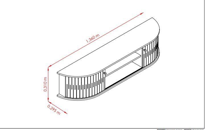 Imagem de Estante Suspenso Monte Carlo Para TV até 65 Polegadas - Fendi Naturale - Madetec