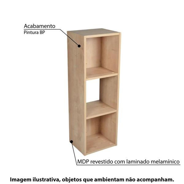 Imagem de Estante Torre com 3 Nichos 90 cm - Carvalho