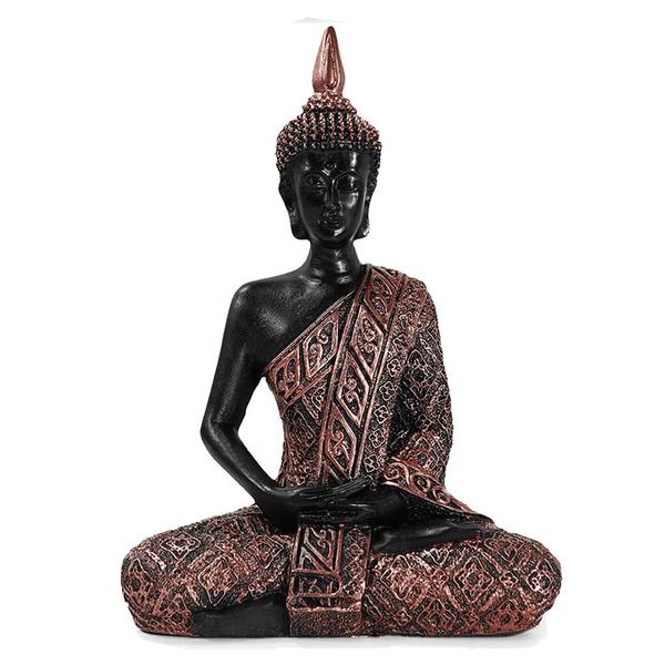 Imagem de Estátua Buda Hindu Tibetano Tailandês Sidarta Enfeite Resina