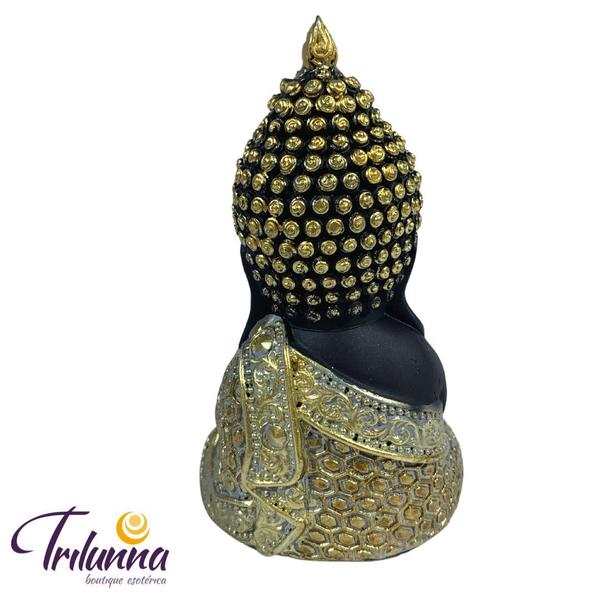 Imagem de Estátua Decorativa 11Cm Buda Tibetano Dourado E Preto Mod3