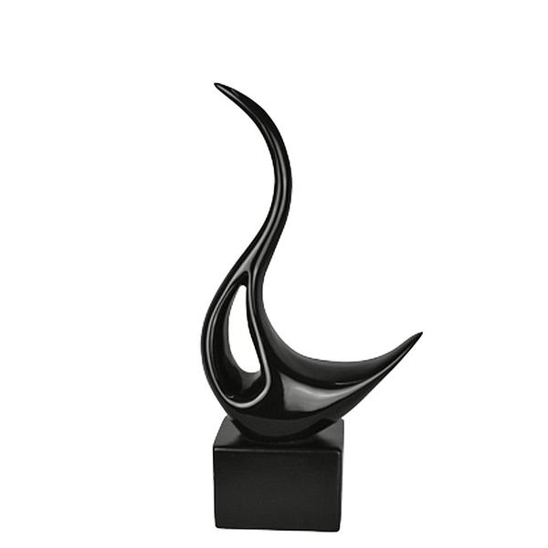 Imagem de Estatueta Decorativa Sculp Cisne Preta - M