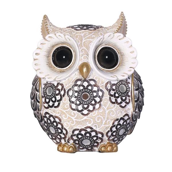 Imagem de Estatueta FAMICOZY Adorable Owl Big Eyes Cute Owl Polyresin