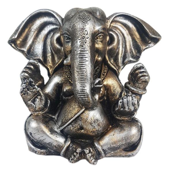 Imagem de Estatueta Ganesha Orelhuda De Resina Cor Decorada