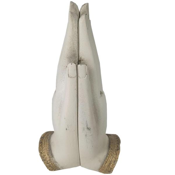 Imagem de Estatueta Mão Mudra Namastê Branco 05536