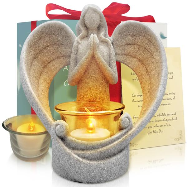 Imagem de Estatueta Memorial Angel Tealight, castiçal OakiWay