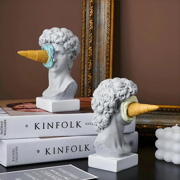 Imagem de Estatueta Moderna de Sorvete Estilo Nórdico - Decoração para Escritório e Casa