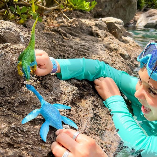 Imagem de Estatueta Schleich Dinosaurs Realistic Plesiosaurus com pescoço dobrável