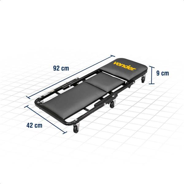 Imagem de Esteira Banqueta para Mecânico Com Roda Giratória 2 em 1
