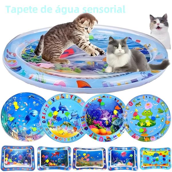 Imagem de Esteira de Água Inflável para Bebês - Sensorial para Gato, Cão e Educação Precoce