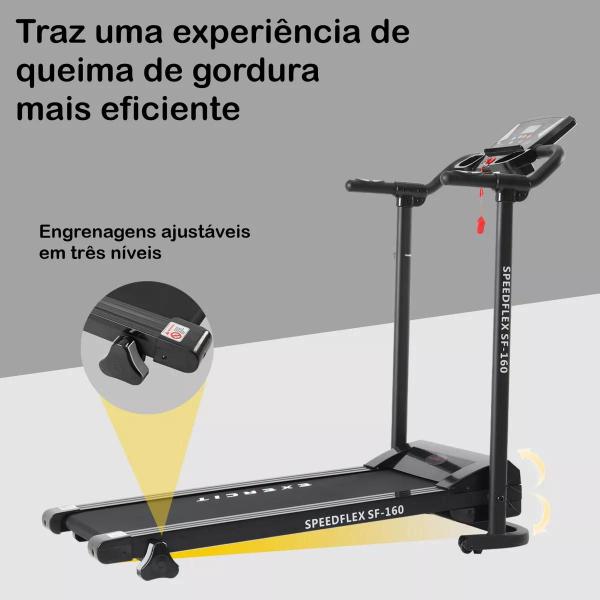 Imagem de Esteira Ergométrica Exercit SpeedFlex SF-160 Bivolt