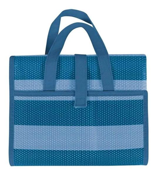 Imagem de Esteira Praia Designer Dobrável Vira Bolsa Grande 180x90 cm