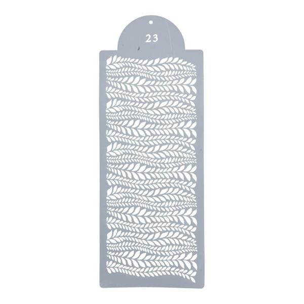 Estêncil para Decorar e Confeitar Bolo Biscoito Pasta Americana Estampa Floral ST39-23 39x15cm - Cromus Imagem de Estêncil para Decorar e Confeitar Bolo Biscoito Pasta Americana Estampa Floral ST39-23 39x15cm