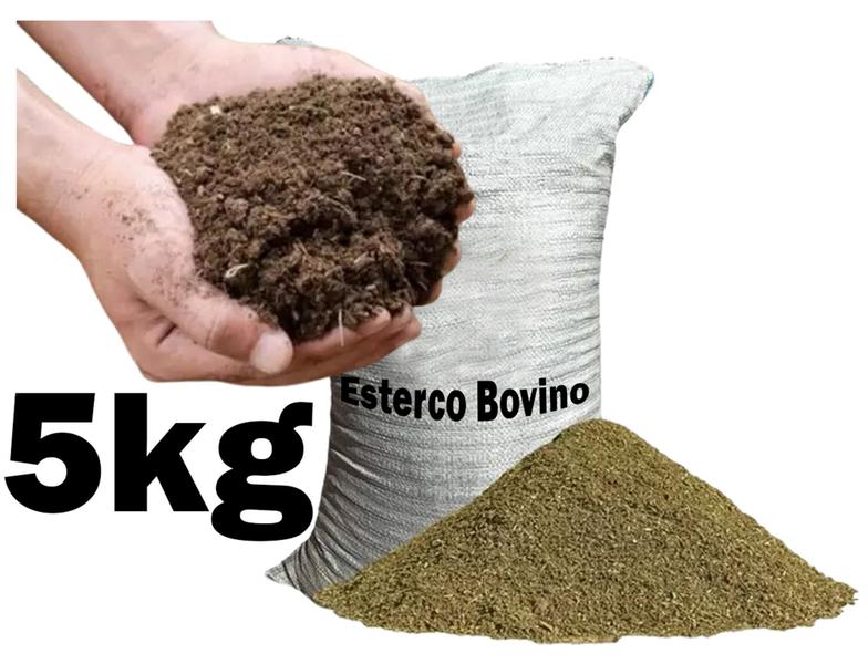 Imagem de Esterco bovino curtido puro sem terra para hortas de verduras, plantas e jardins